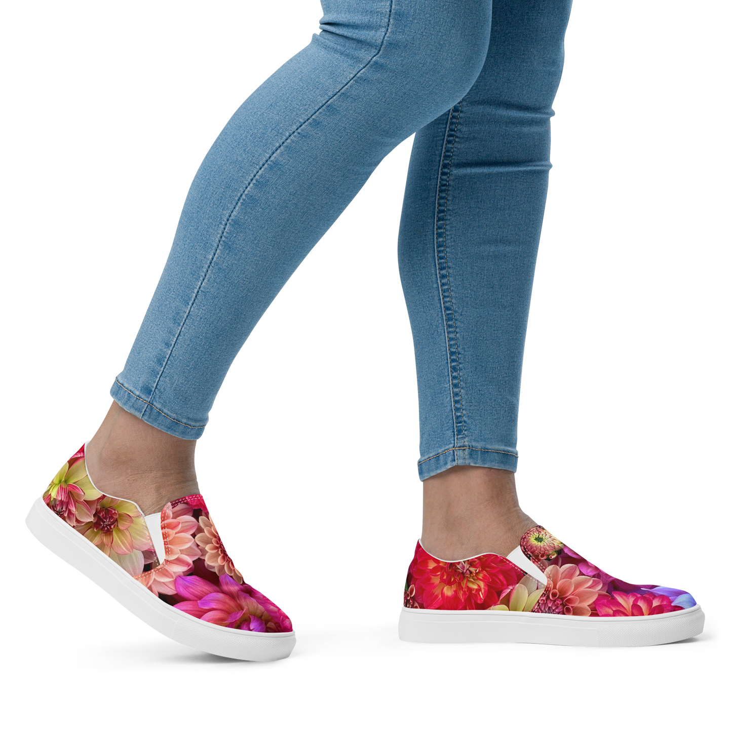 Floral Fusion Ladies Dahlia Canvas Shoes