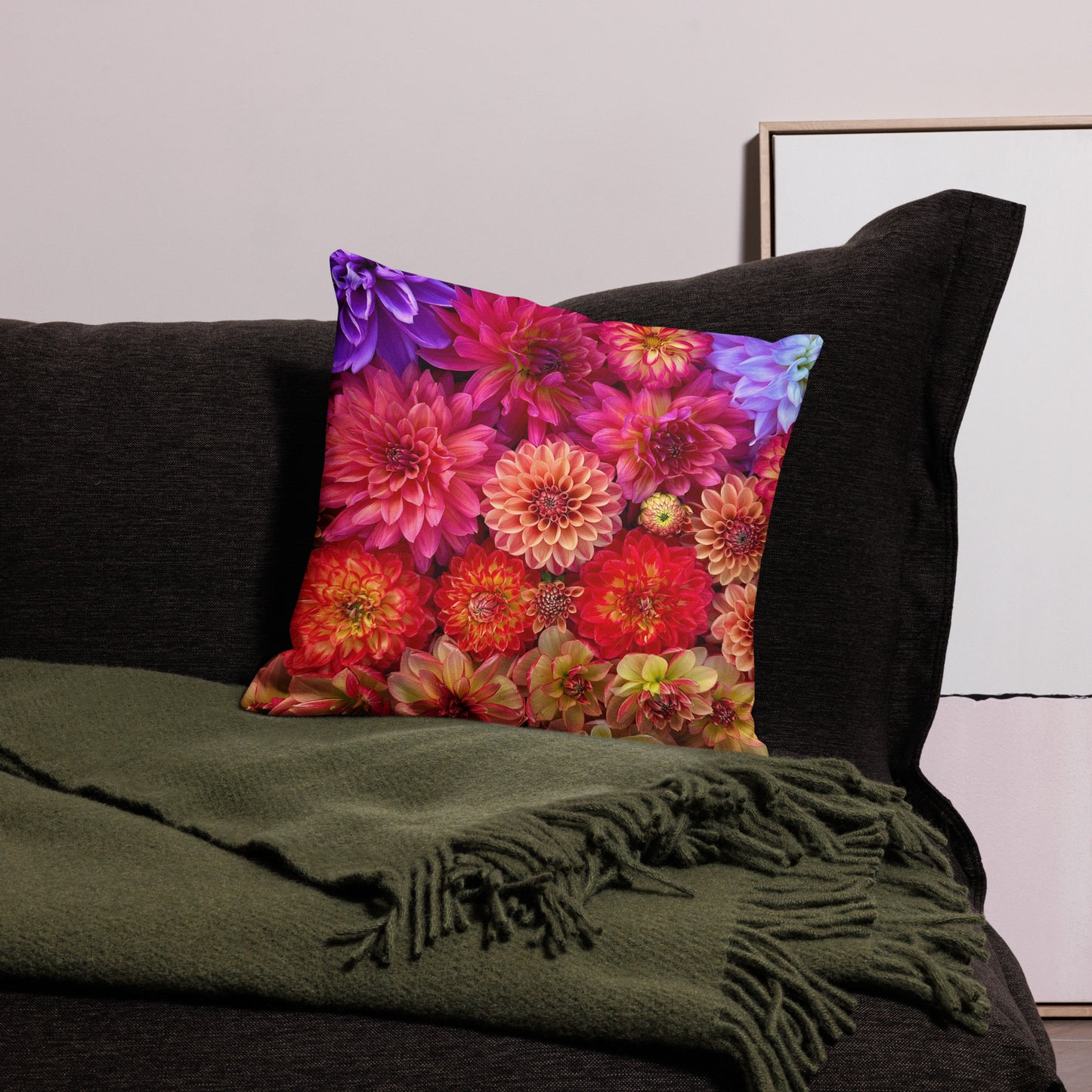 Custom Dahlia Premium Pillow