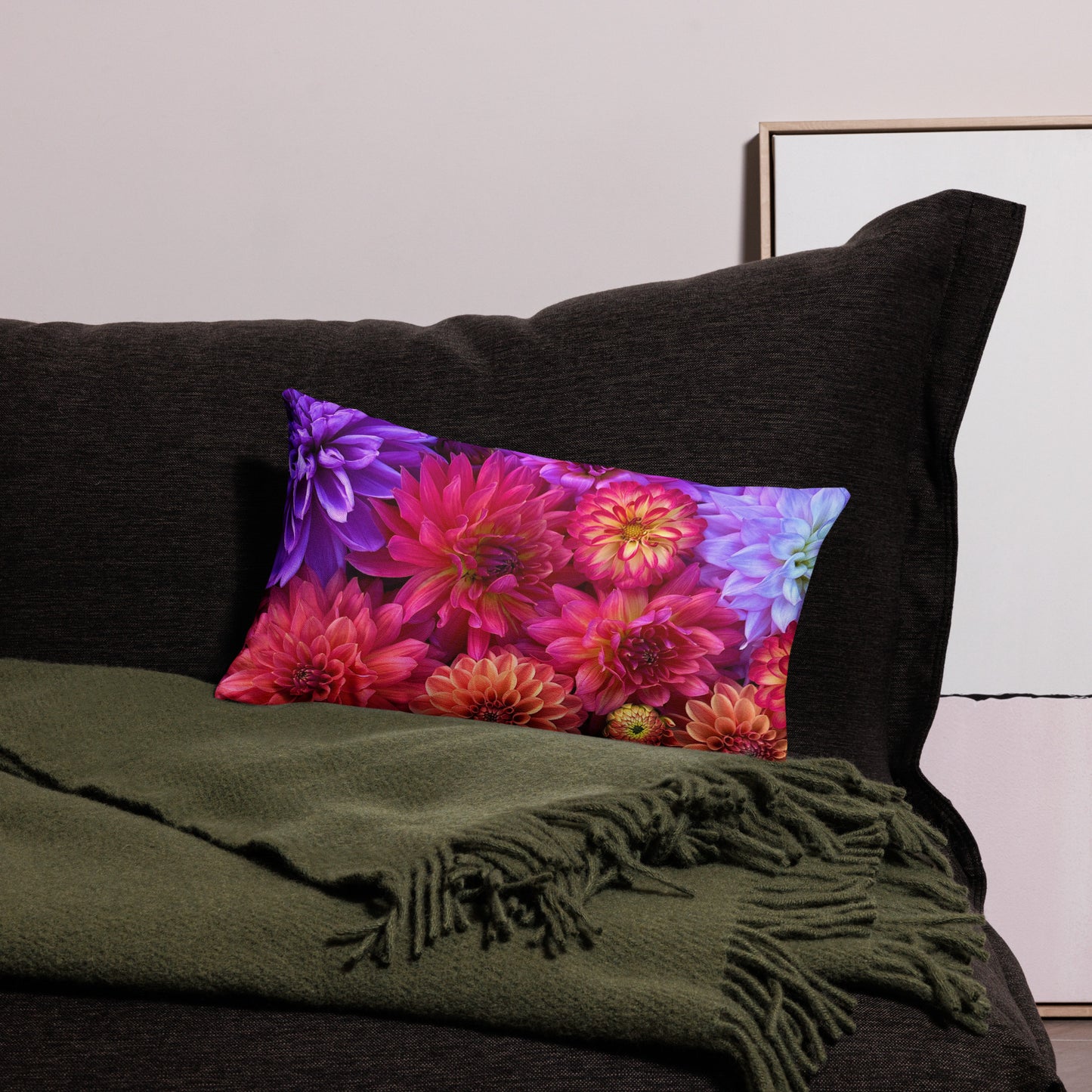 Custom Dahlia Premium Pillow