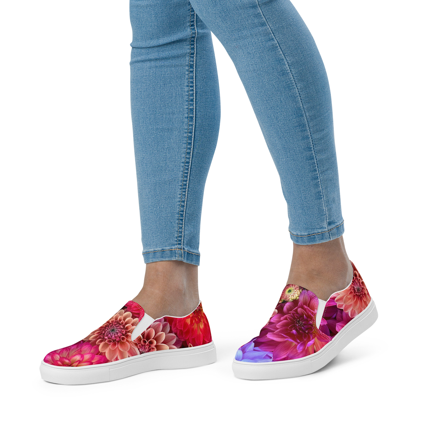 Floral Fusion Ladies Dahlia Canvas Shoes