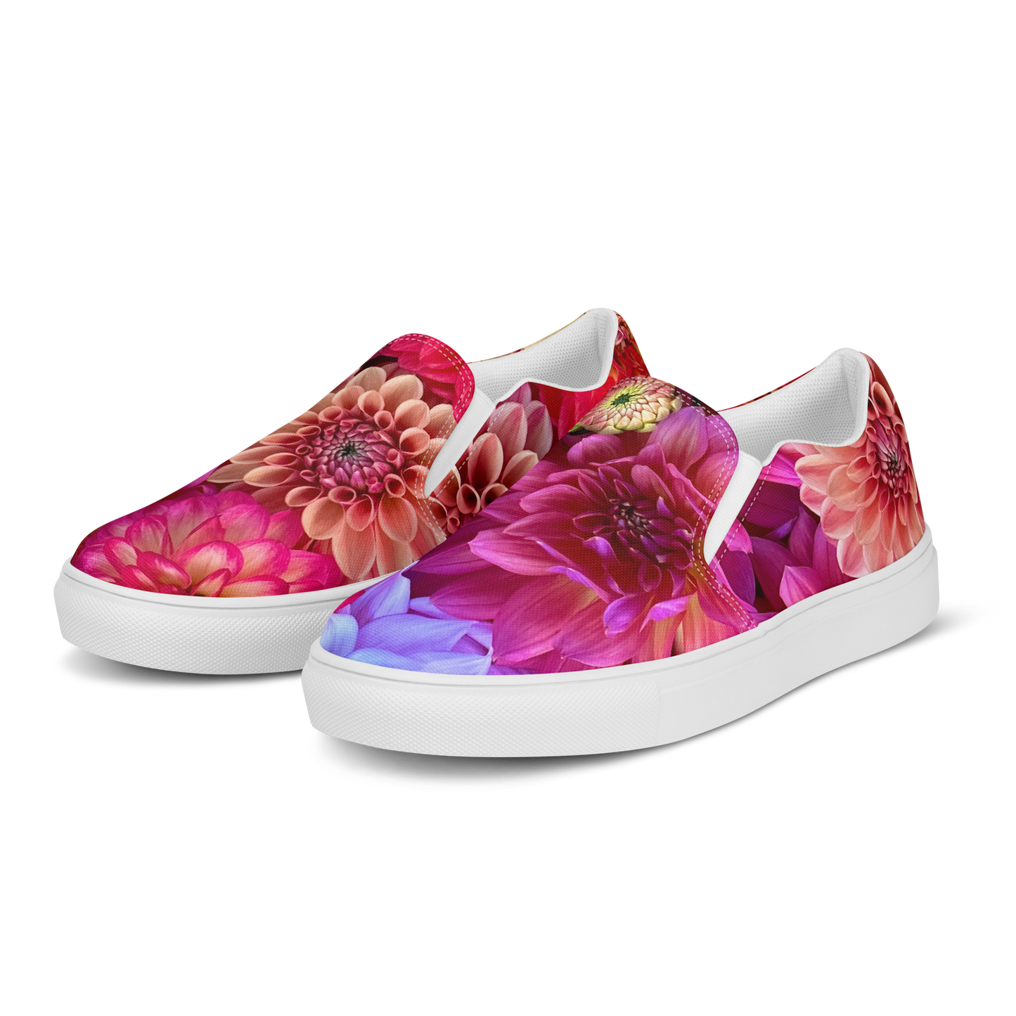 Floral Fusion Ladies Dahlia Canvas Shoes