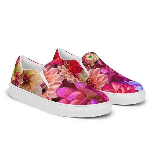 Floral Fusion Ladies Dahlia Canvas Shoes