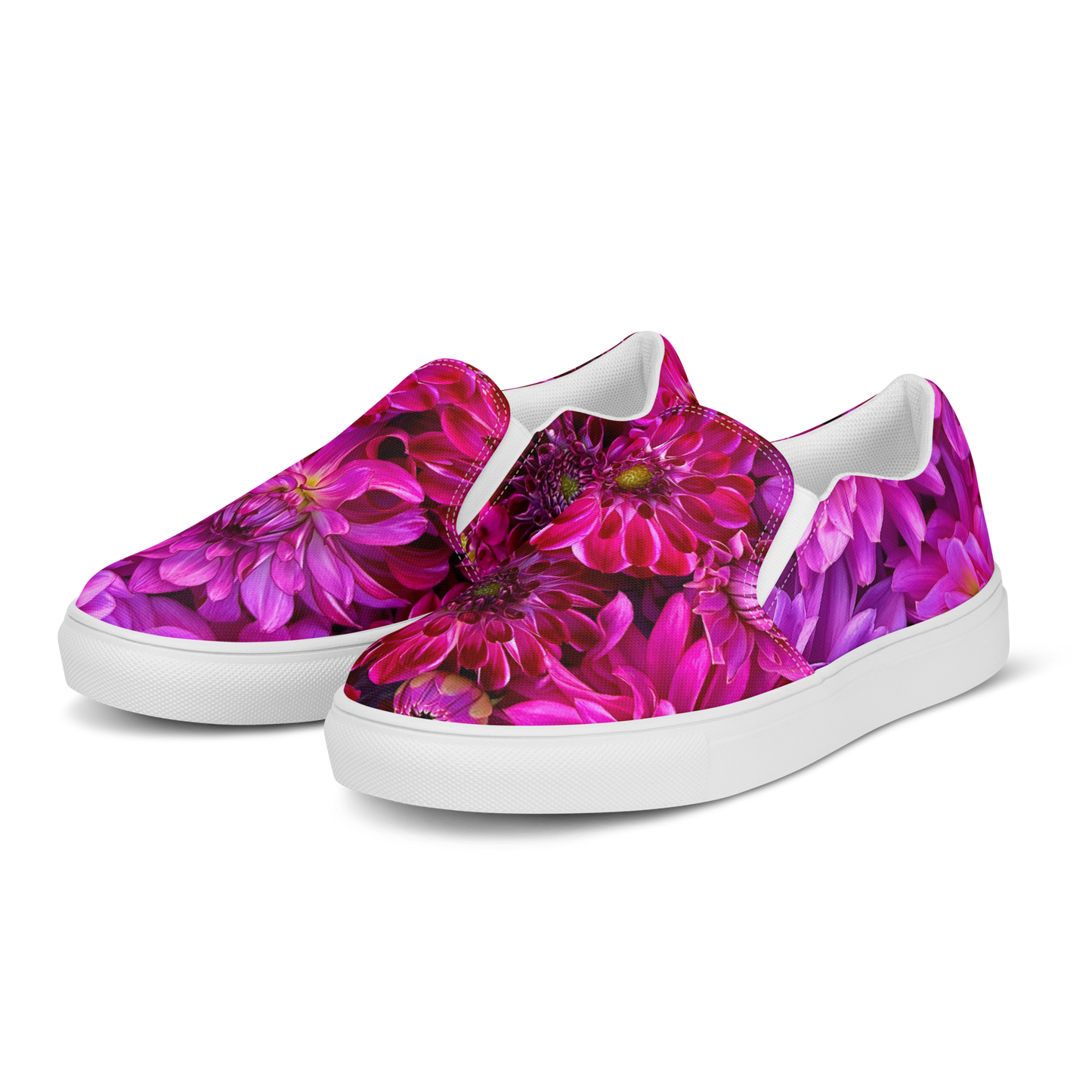 Petal Perfect Purple Dahlia Ladies Canvas Shoes