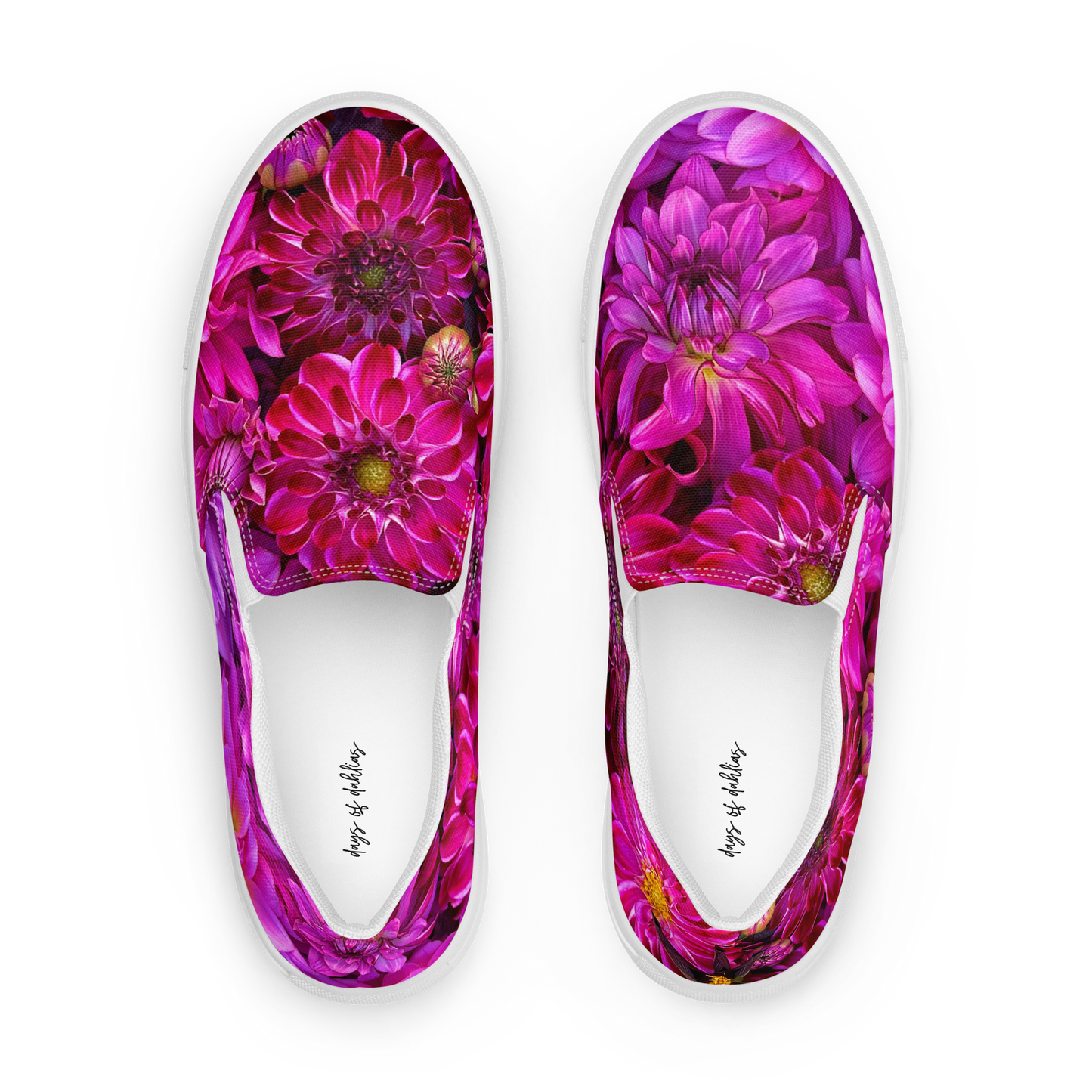 Petal Perfect Purple Dahlia Ladies Canvas Shoes