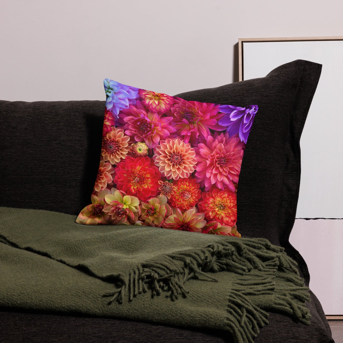 Custom Dahlia Premium Pillow