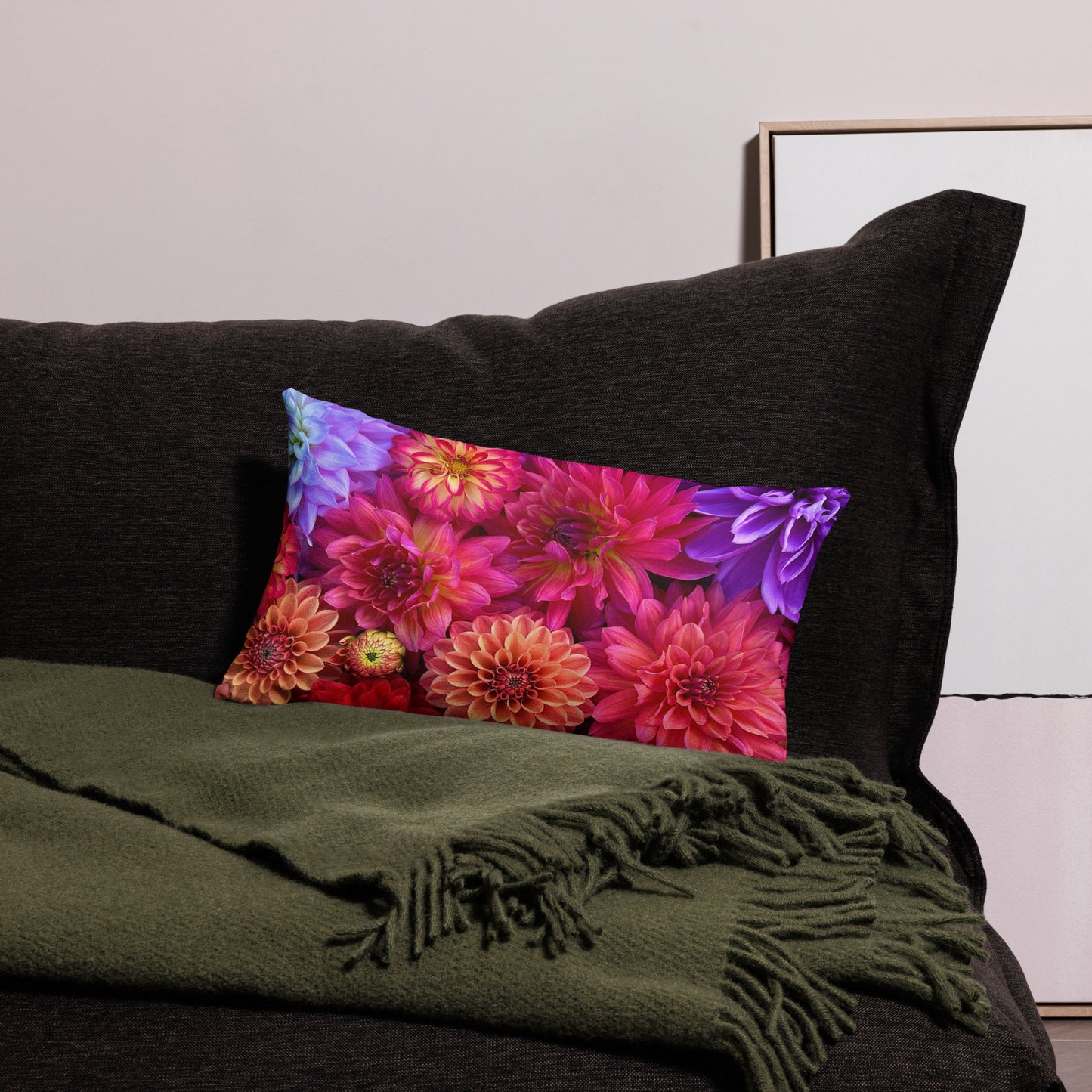 Custom Dahlia Premium Pillow