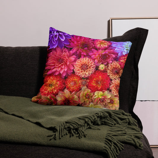 Custom Dahlia Premium Pillow