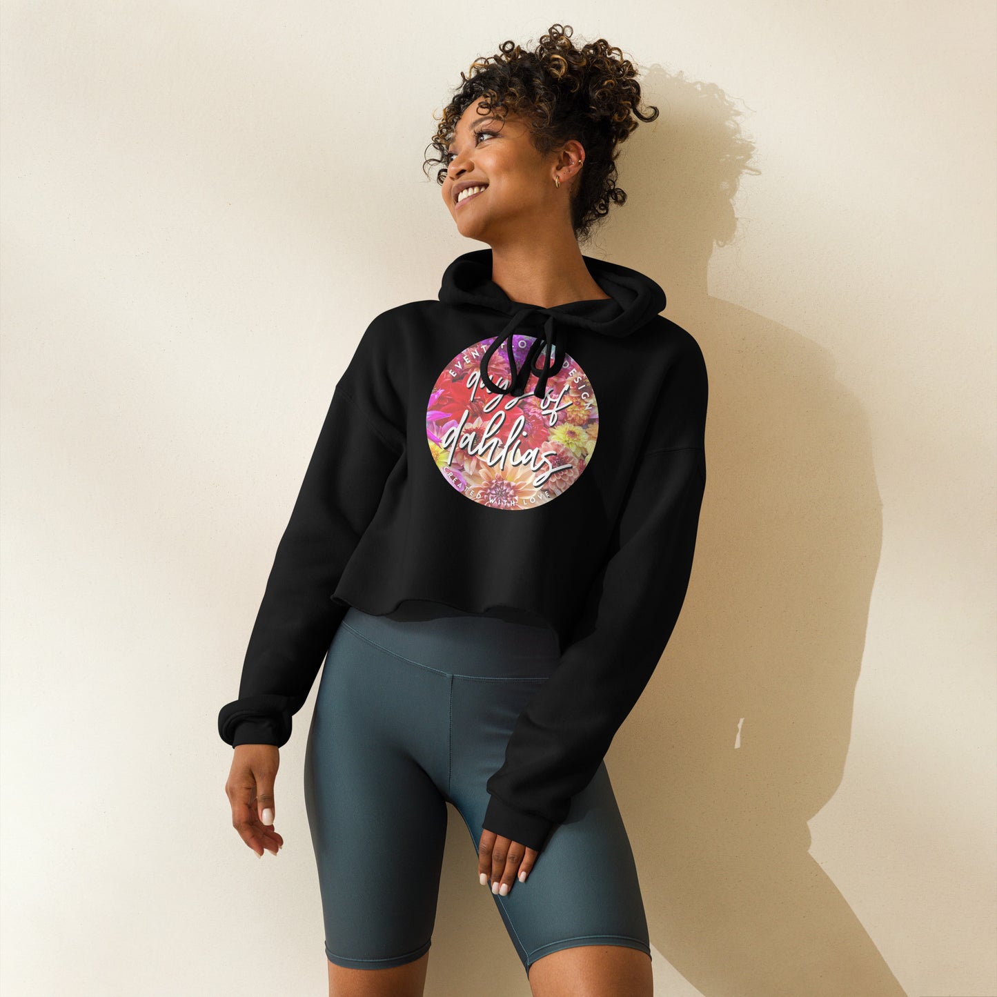 Days of Dahlias Crop Hoodie