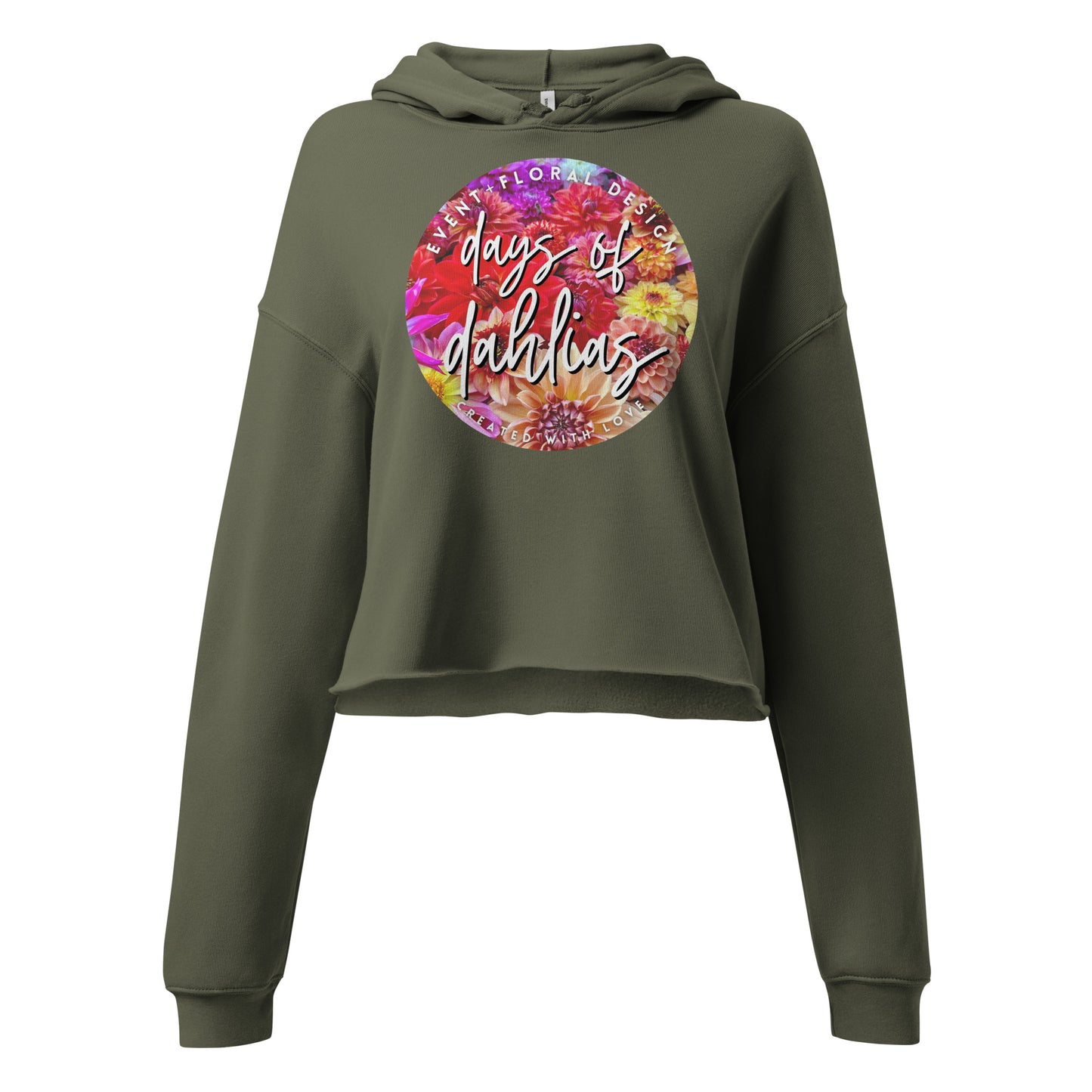 Days of Dahlias Crop Hoodie