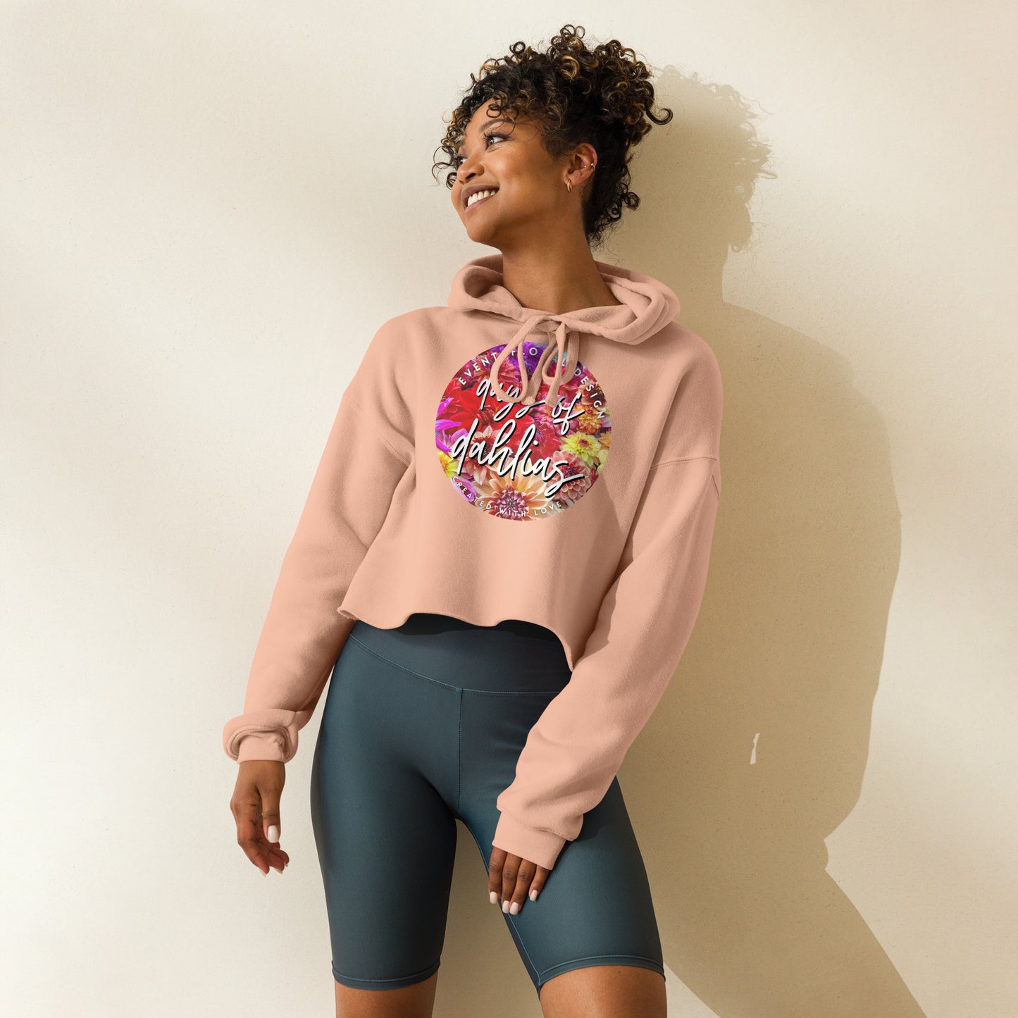 Days of Dahlias Crop Hoodie