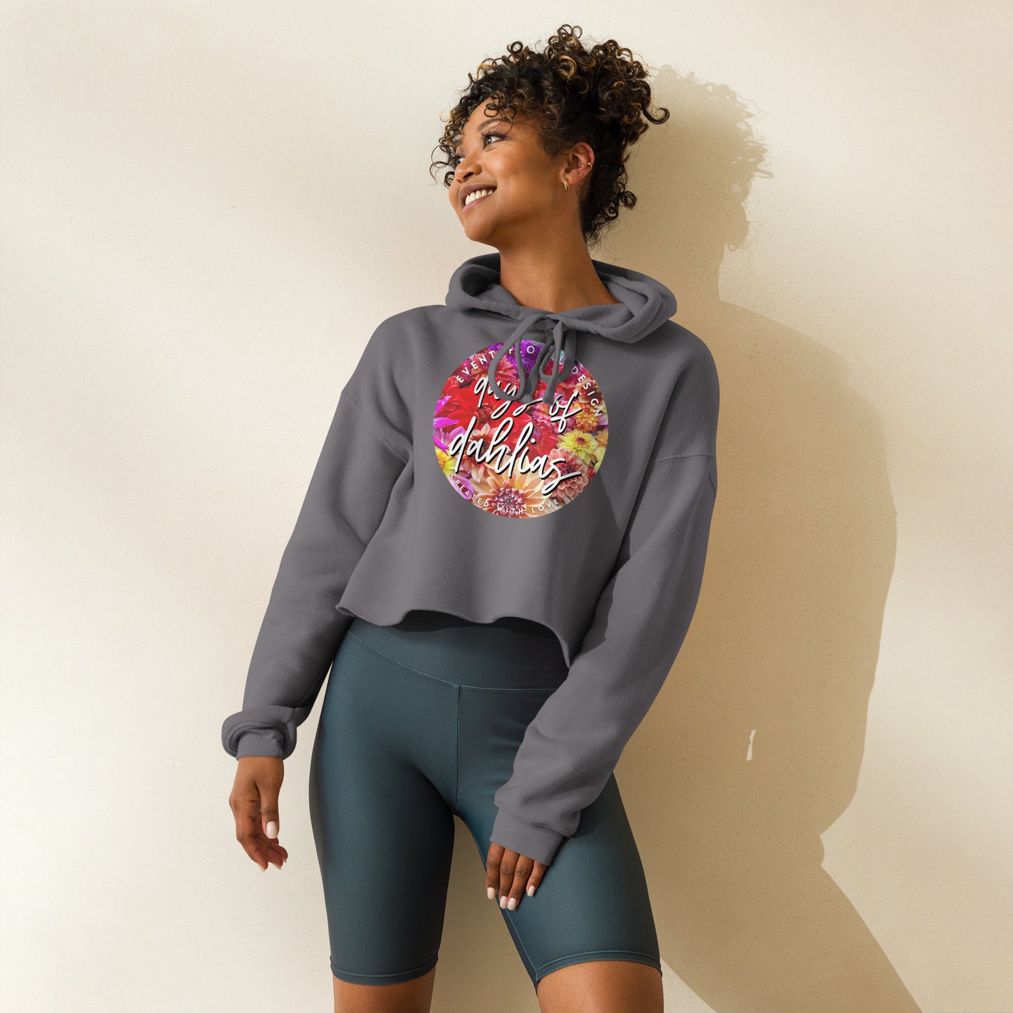 Days of Dahlias Crop Hoodie