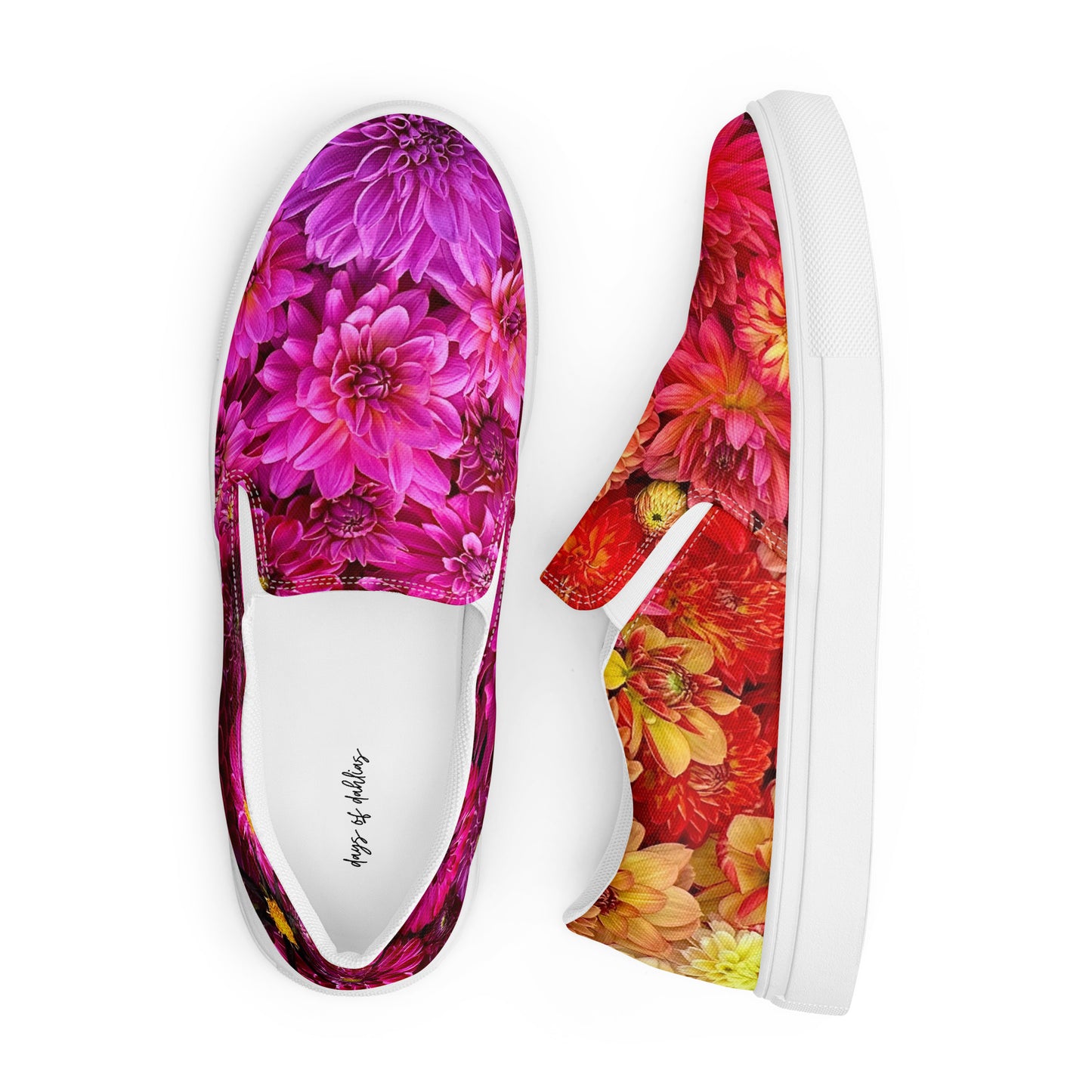 Colorburst Dahlia Ladies Slip-On Shoes