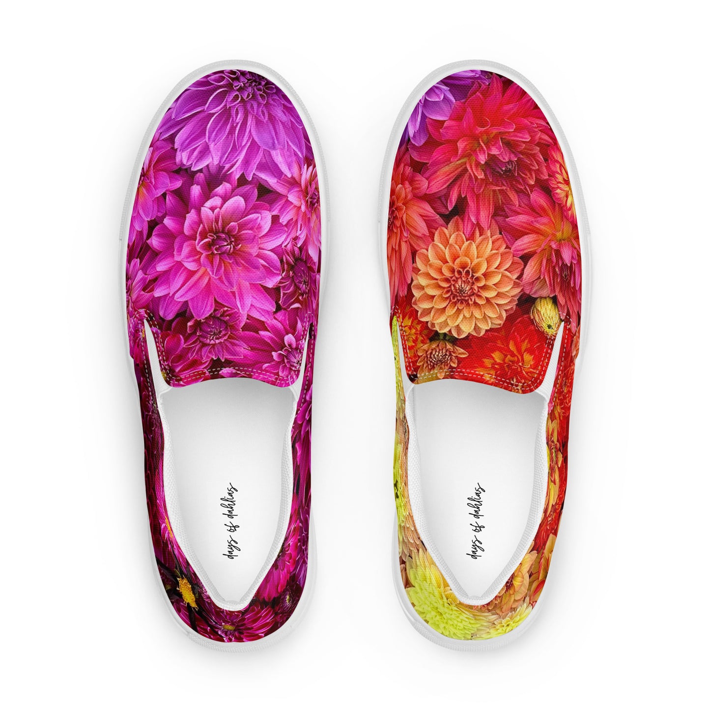 Colorburst Dahlia Ladies Slip-On Shoes