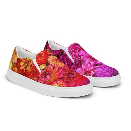 Colorburst Dahlia Ladies Slip-On Shoes